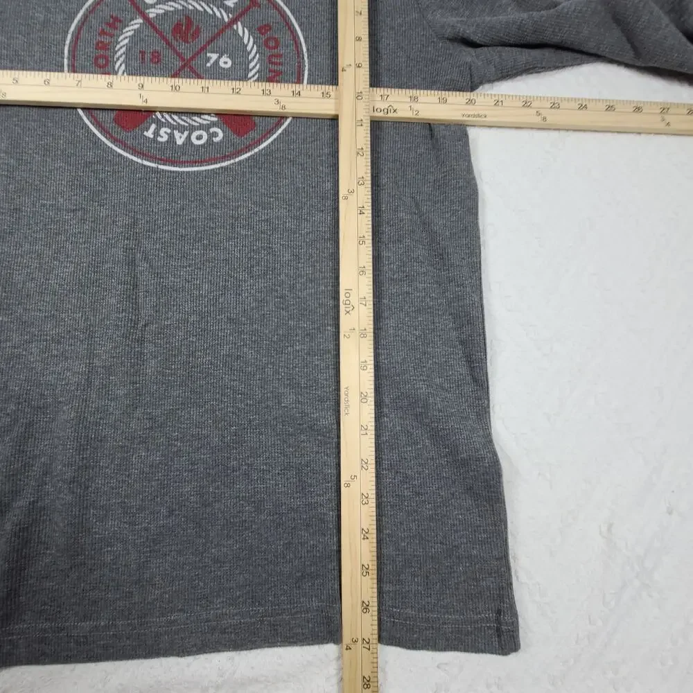 G.H. Bass thermal/waffle men's Grey pullover Gorpcore coast to coast Size Small - Picture 4 of 7